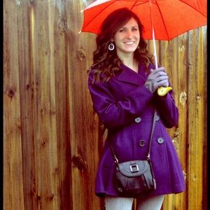 Thick beautiful purple peacoat