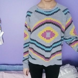 FOREVER21 AZTEC TRIBAL SWEATER