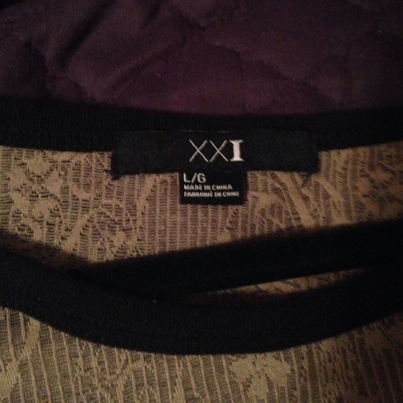 Forever 21, XXI (large) brown and black top - Picture 2 of 2
