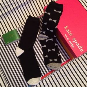 💯%Auth♠️KATE SPADE♠️Socks-2 Pair Black Trouser