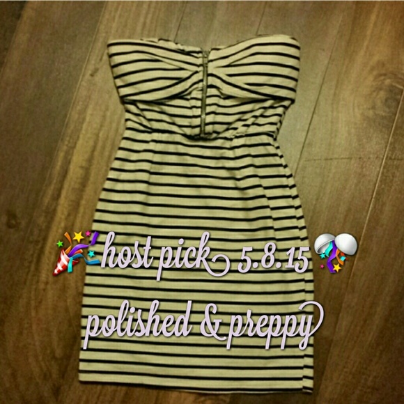 🎉hp🎊Foreign Exchange striped sweetheart dress S