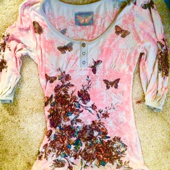 NWOT Butterfly Dropout shirt retail $125