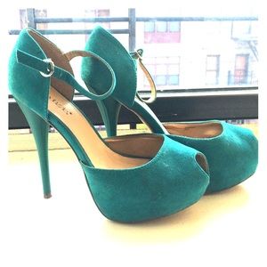 Turquoise heels