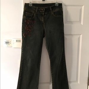 Beaded Dark Wash Jeans by Marco New York