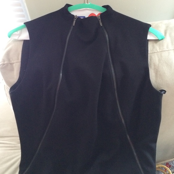 Calvin Klein black zip dress