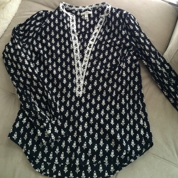 J.crew printed tunic top