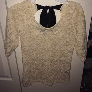 adorable lace top with black lace