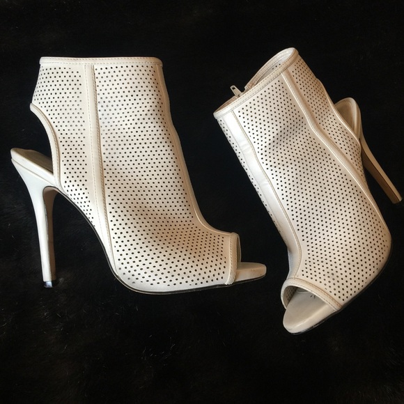 Aldo Mesh Peep Toe Booties.