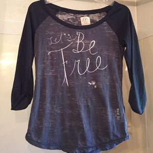 AE baseball distressed half sleeve