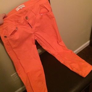 Orange capri pants