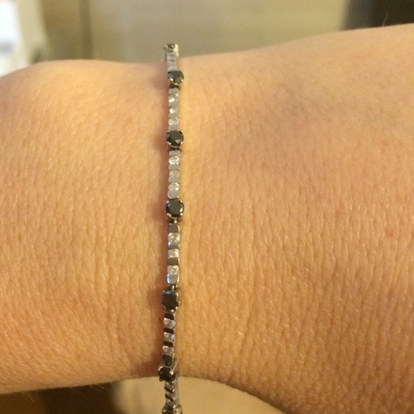 REDUCED!!! Black and white diamond tennis bracelet