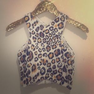 Leopard print crop top