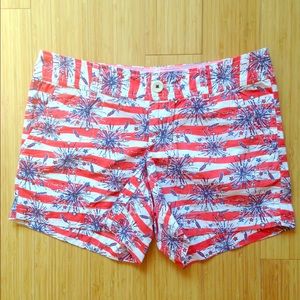 Lilly Pulitzer Callahan firework shorts - size 0