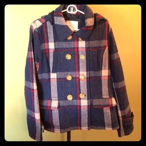 Plaid Pea Coat