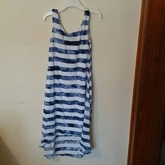 Stripe blue and white dress