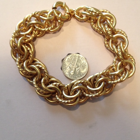 golden luxe Jewelry - Gold plated 18k large chain bracelet FIRM