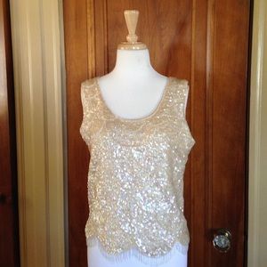 Champagne sequin top
