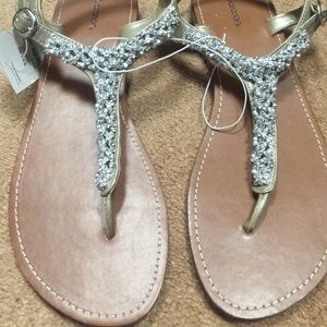 Target silver sandals size 10
