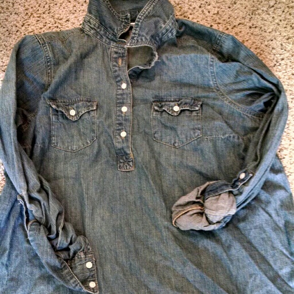 Denim maternity tunic