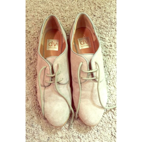Dolce Vita Taupe Suede Oxfords