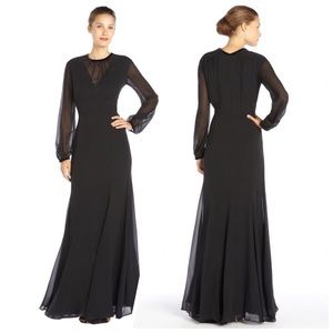 SALE 🎉HP! NWT 👸 Theory Black Silk-Blend Gown❤️