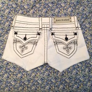 Rock Revival White Shorts