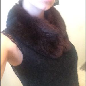 Mink fur collar