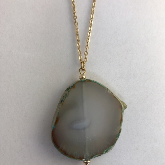 NYC Chic Accessories Jewelry - 🌻🌼🌾 Agate Gem Rock Long Necklace 🌼🌻🌾