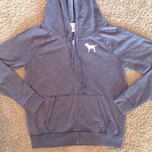 Pink Victoria Secret zip up sweatshirt