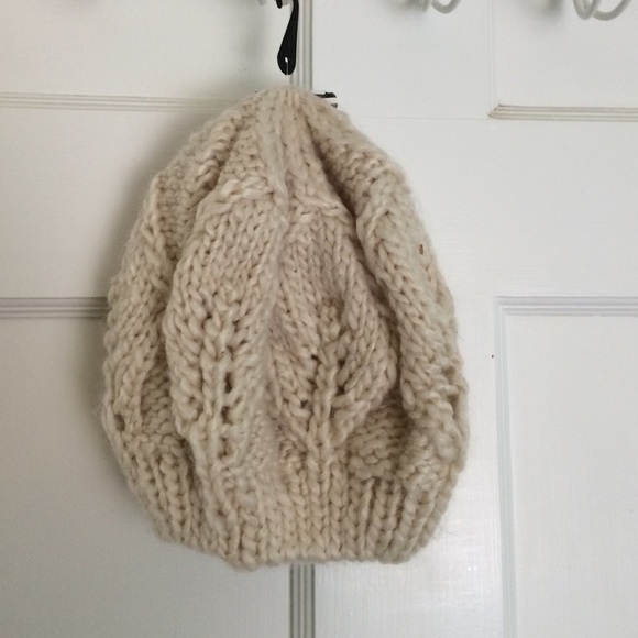 Urban Outfitters Beige Knit Beanie