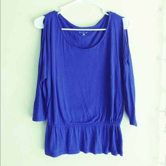 Soft Cerulean Blue Keyhole Top