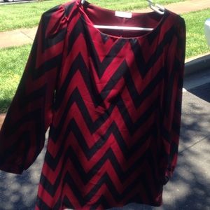 Garnet & Black chevron dress