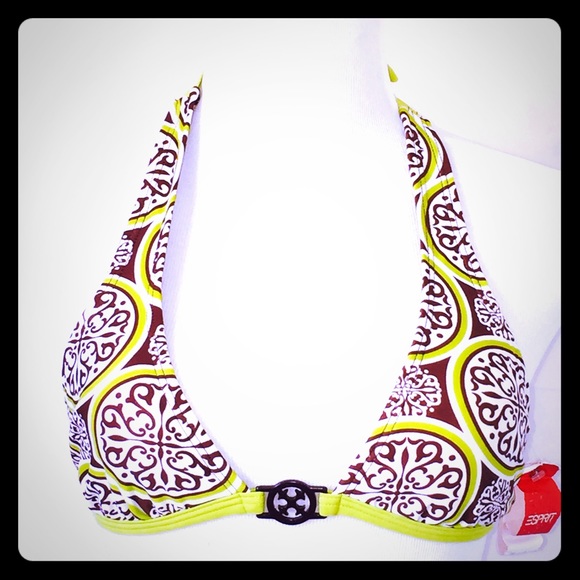 🎉HP NWT Beautiful Printed Bikini/Bathing Suit TOP - Picture 1 of 4