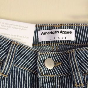 NEW! American apparel high waisted stripe jean!