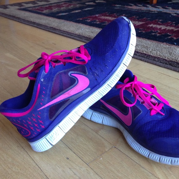 Nike Shoes - Women's Nike Free Run+ 3 Dark Purple/Pink