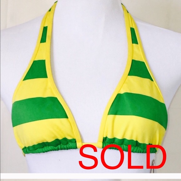 Ralph Lauren Tops - NWT Ralph Lauren bikini TOP in yellow & Green