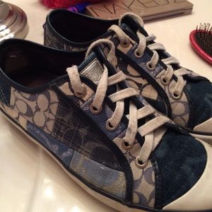 Navy blue Coach shoes