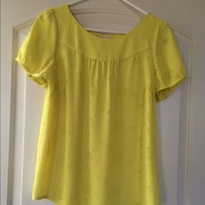 Yellow anthropologie top