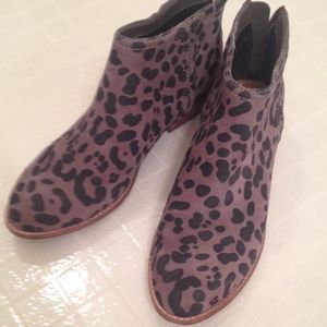 Leopard grey spotted print  'Dolce Vita' booties