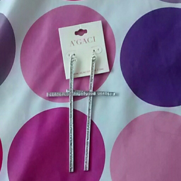 Large cross earrings