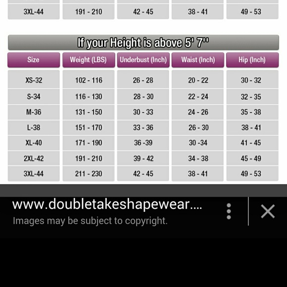 WAIST TRAINER SIZE CHART - Picture 2 of 2