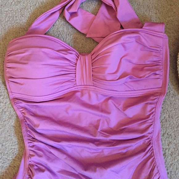 Tommy Bahama mauve colored one piece swimsuit - Picture 2 of 3