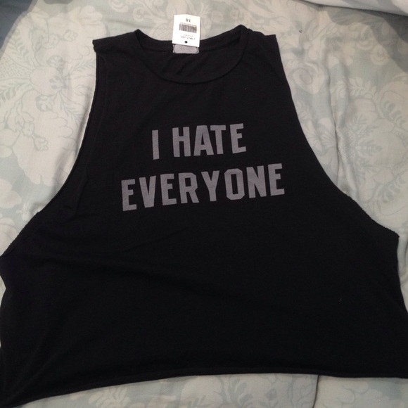 Brandy Melville I hate everyone tank