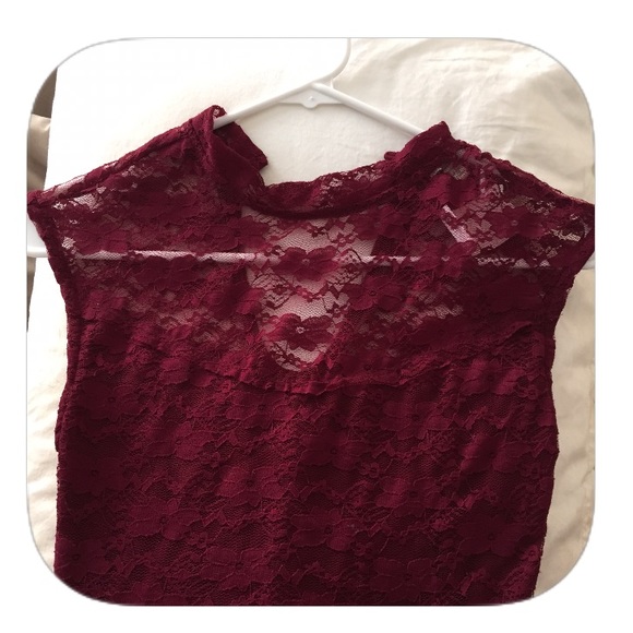 💖NWT Burgundy Lace Dress - Picture 2 of 4