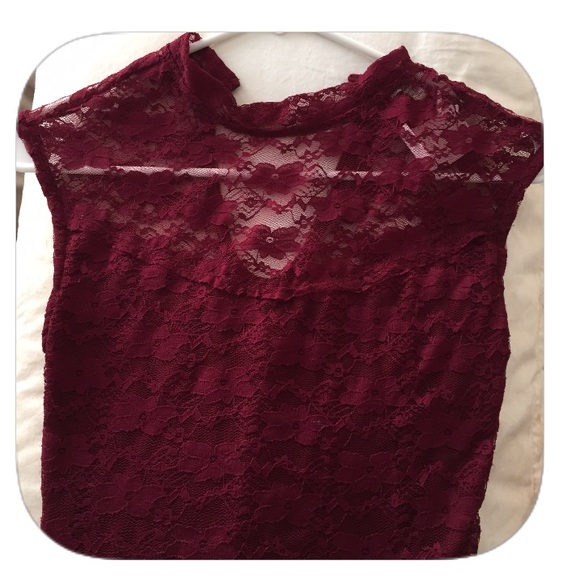 💖NWT Burgundy Lace Dress - Picture 3 of 4