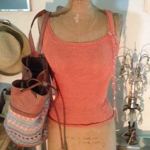 Coral Hand Knitted Tank Top