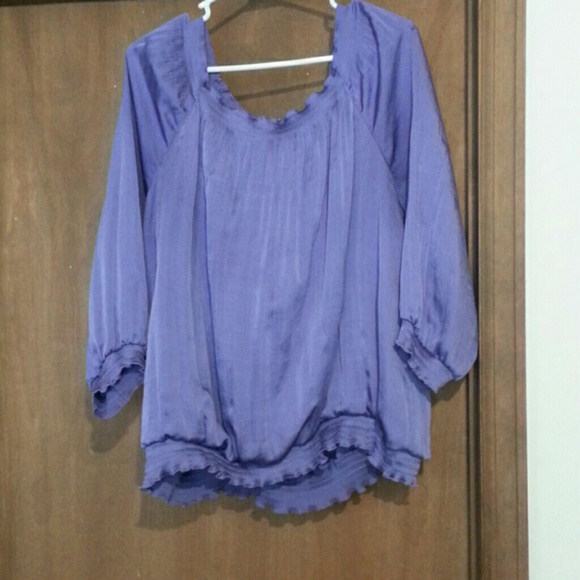 Satin purple shirt