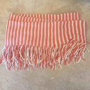 Coral and white Pacsun infinity scarf