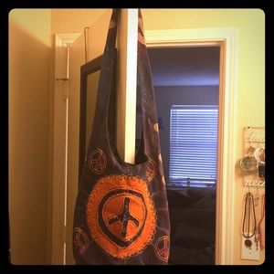 Hand sewn Peace Sign Satchel