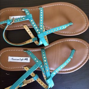Super cute aqua summer sandals